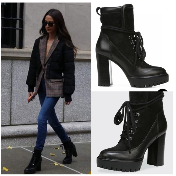Veronica Beard Shoes - Veronica Beard Hasia Heeled Lace Up Boots